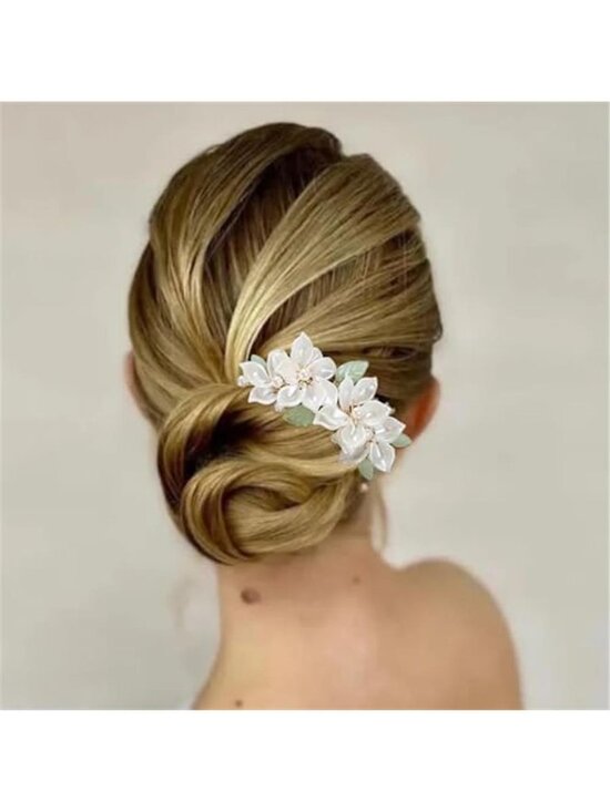 5pcs Camellia Flower Tassels Hair Pins Vintage Chinese Hanfu Bridal Accessories main image 4